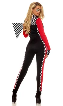 Женский сексуальный комбинезон для гоночных автомобилей, костюм пикантного гонщика, сексуальные костюмы на Хэллоуин 2