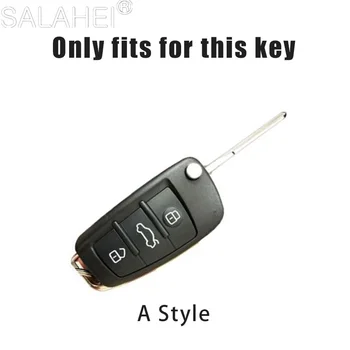 Замшевый Автомобильный Чехол Для дистанционного ключа Audi A4 B9 A5 A6 8S 8W Q5 Q7 S4 S5 S7 TT TTS TFSI RS Alcantara Keycase Protect Fob Бесключевой 2