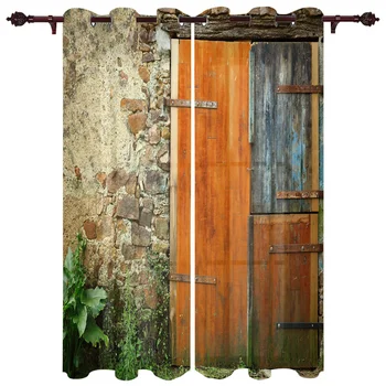 Западные шторы Традиционная деревенская западная деревянная дверь, украшение гостиной, шторы на окне спальни, шторы для кухни 2