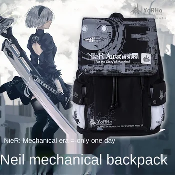 Игра NieR: Automata Школьный рюкзак для девочек и мальчиков Большой дорожный рюкзак холщовые школьные сумки для подростков аниме Bookbag 2
