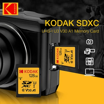 Карта памяти Kodak Extreme PRO 256 ГБ 128 ГБ SD-карта Class10 U3 V30 UHS-I 64G SDXC Флэш-карта 4K UHD Для камеры 1080p 3D Full HD 2