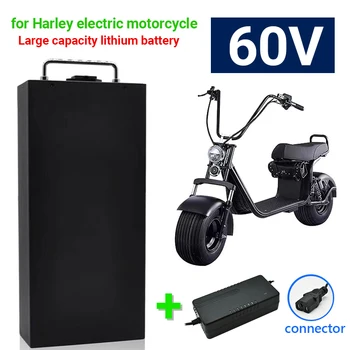 Литиевая батарея электромобиля Harley Водонепроницаемая батарея 18650 60V 40Ah для Двухколесного Складного электрического скутера Citycoco 2