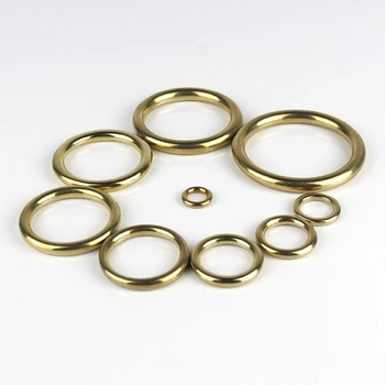 Литое уплотнительное кольцо из цельной латуни, бесшовная круглая пряжка для лямки, кожаная сумка для рукоделия, ремень, ошейник для домашних животных, высокое качество 2