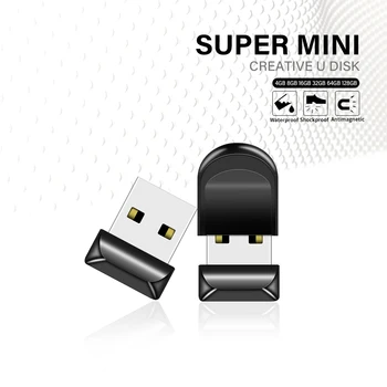 Мини Портативный USB 2,0 Флэш-накопитель для Автомобиля Реальной Емкости Флеш-накопитель с брелоком Черный Memory Stick 64 ГБ/32 ГБ/16 ГБ/8 ГБ/4G U Диск 2