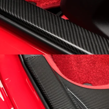 Накладка на Педаль Двери Автомобиля из Углеродного Волокна, Подходящая для 11-го поколения Civic Type R FL5 Typer, Накладка На Порог, Накладка на Полосу Дверных Панелей 2