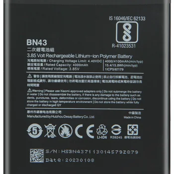 Новый Аккумулятор BN43 Для Xiaomi Redmi Note 4X Snapdragon 625 Note4X 3G Стандартной конфигурации Аккумулятор 4000 мАч 2