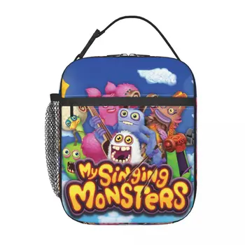 Персонажи My Singing Monsters Изолированная сумка для ланча Герметичный Мультяшный игровой кулер для аниме-игр, термосумка для ланча Для школьников 2