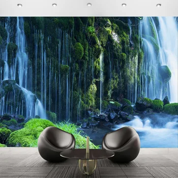 Пользовательские 3D Обои Классический Водопад Природа Пейзаж Настенная Живопись Спальня Гостиная Украшение дома 3D Настенные обои 2