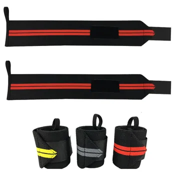 Регулируемый браслет из 2 предметов, Эластичные бандажи для поддержки запястья для тяжелой атлетики, пауэрлифтинг, дышащий, 3 цвета, Спортивная безопасность 2
