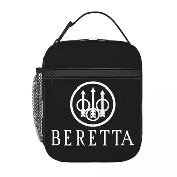 Утепленная сумка-тоут с логотипом пистолета Beretta для ланча для женщин, Военный термоохладитель, коробка для Бенто для детей, школьников 2