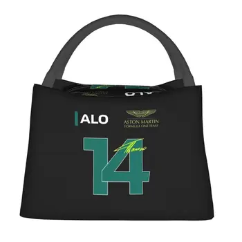 Фернандо Алонсо 14 Изолированные сумки для ланча для женщин, сменный термохолодильник Aston Martin, Ланч-бокс для пикника 2