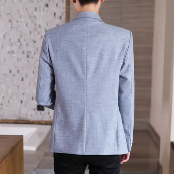 Черный пиджак мужской 2023 новый корейский тонкий весенне-летний тонкий маленький пиджак с длинным рукавом 2