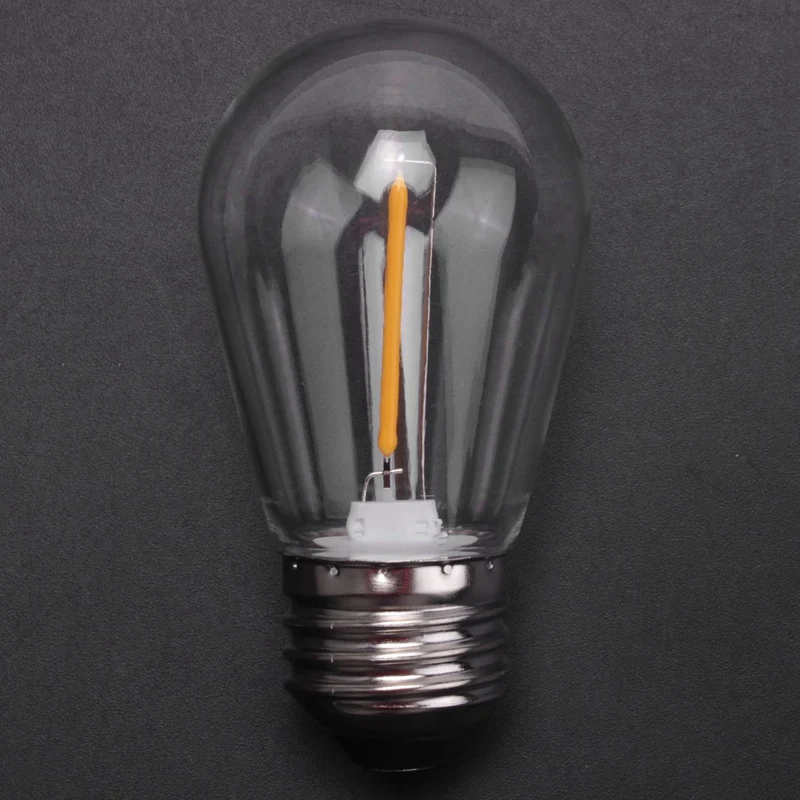 30 Упаковок Сменных Лампочек 3V LED S14 Небьющиеся Наружные солнечные Струнные Лампочки Теплого белого цвета Изображение 1