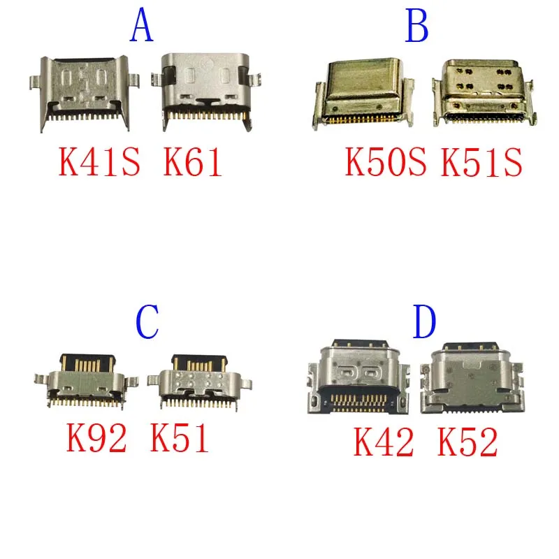 50 Шт. USB Зарядное Устройство Порт Зарядки Разъем Док-станции Для LG K41S K61 K50S K92 K51 K51S K42 K52 Разъем Type C Микроконтакт Изображение 1