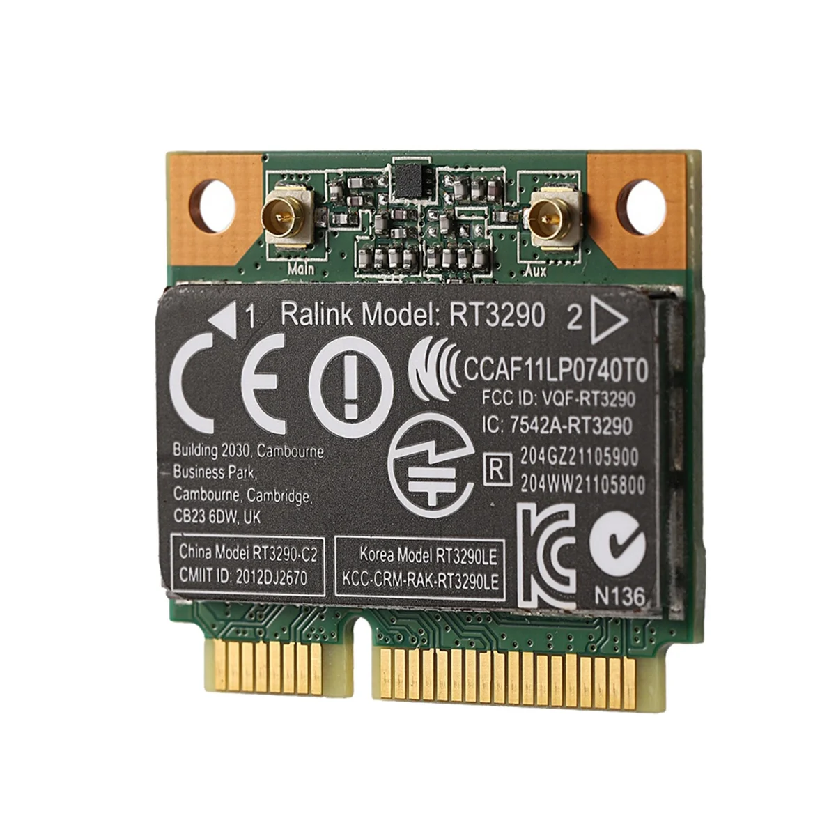 5ШТ 150 Мбит/с 2,4 ГГц RT3290 802.11B/G/N Беспроводная карта Wlan WIFI + Bluetooth BT 4,0 Половина мини-карты PCI-E для HP CQ58 M4 Изображение 1