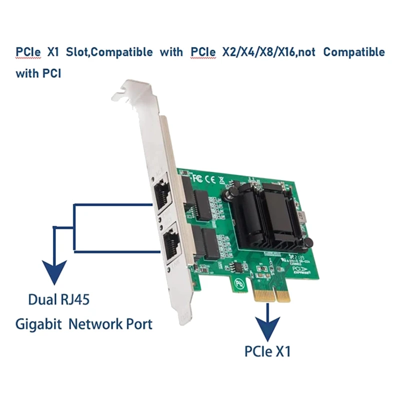 AU42 -2-Портовая Гигабитная сетевая карта Pcie 1000M с двумя Портами PCI Express Ethernet-адаптер с сетевой картой 82571EB LAN Для Windows Изображение 1