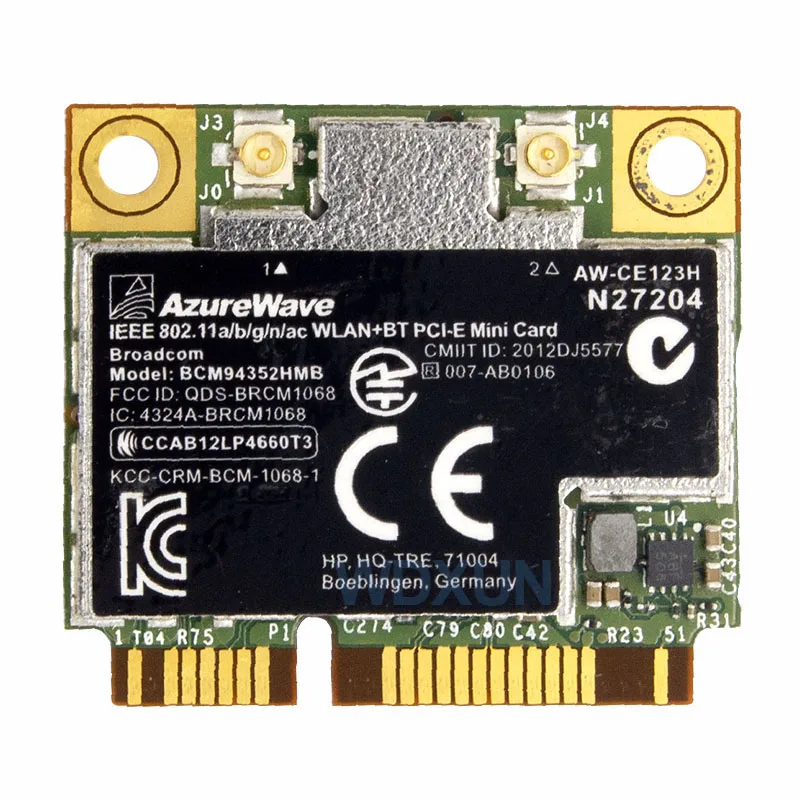 BroadCom BCM4352 BCM94352HMB Половина мини PCIe PCI-express Беспроводная WIFI WLAN BT Bluetooth карта 802.11AC 867 МГц для 724935-001 Изображение 1
