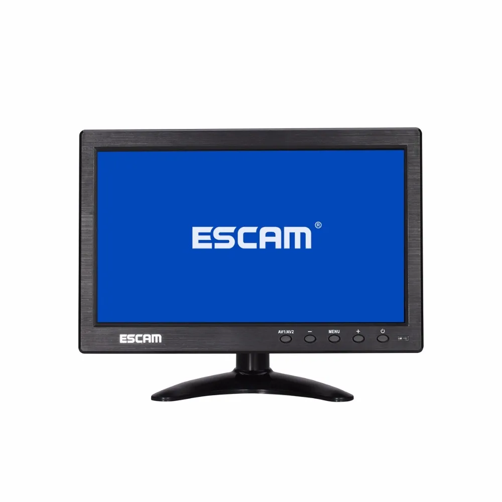 ESCAM T10 10-дюймовый TFT LCD монитор 1024x600 с VGA HDMI-совместимым AV BNC USB для ПК камеры видеонаблюдения Изображение 1