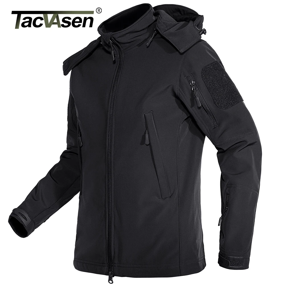 TACVASEN/ водонепроницаемая куртка с флисовой подкладкой, Женская тренировочная тактическая теплая куртка, Ветровка, одежда для пеших прогулок, женские пальто Изображение 1