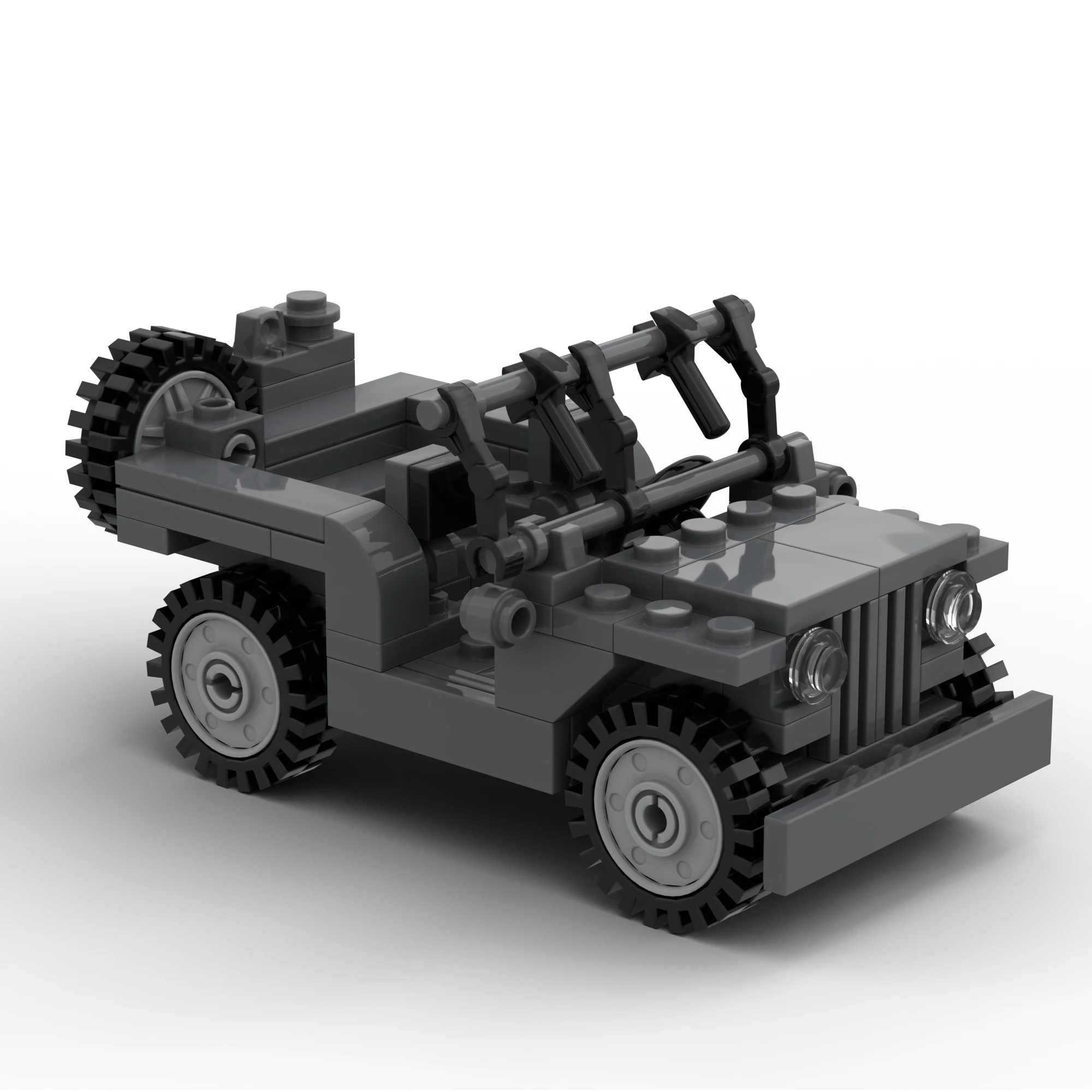 Вторая мировая война Армия США Willys Jeep Сборная модель GP Военная машина Второй мировой войны Игрушечный Строительный блок Кирпичный Подарок Изображение 1
