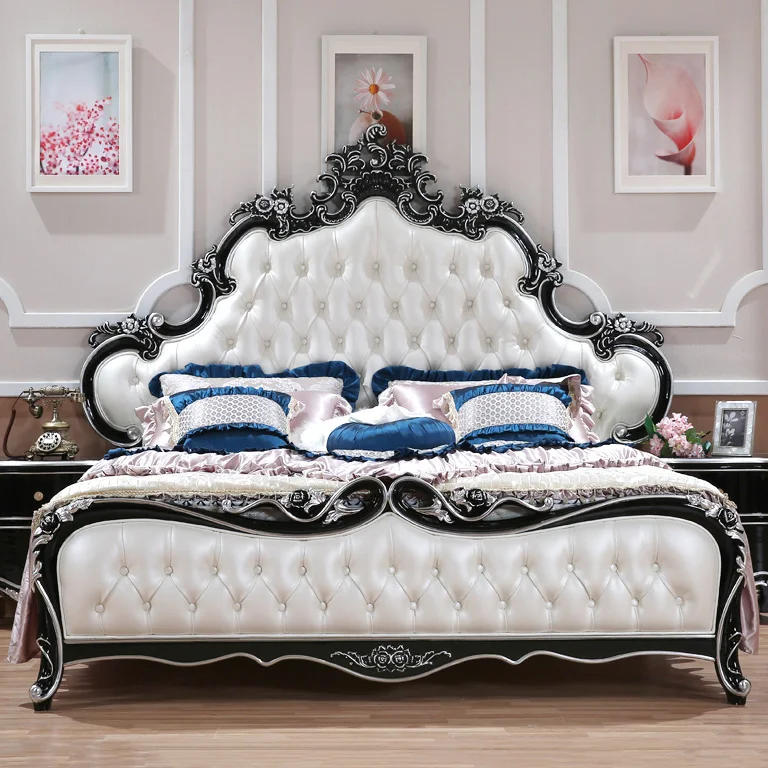 Высококачественная Антикварная кровать, Мебель для спальни в стиле Империал рококо, Европейский дизайн, Мебель для спальни на Вилле Изображение 1