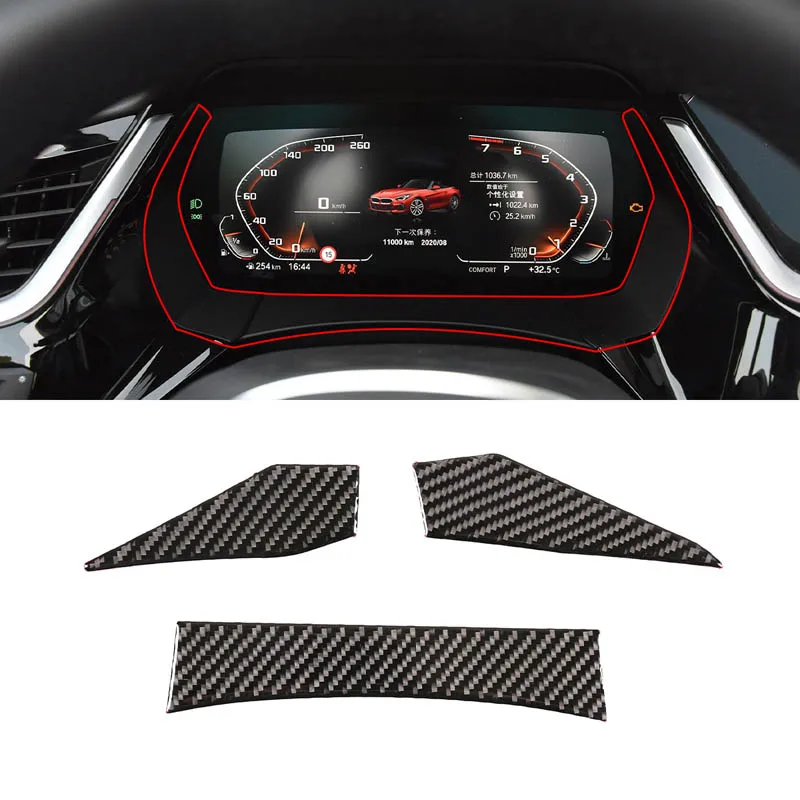 Для BMW Z4 2017-2020 автомобильный стайлинг из мягкого углеродного волокна, украшение приборной панели, наклейка, аксессуары для модификации интерьера автомобиля Изображение 1