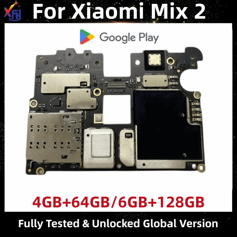 Для материнских плат Xiaomi MI MIX 2 Mix2 MB, Оригинальная материнская плата с полным набором микросхем, 64 ГБ, 128 ГБ, Глобальная версия Изображение 1