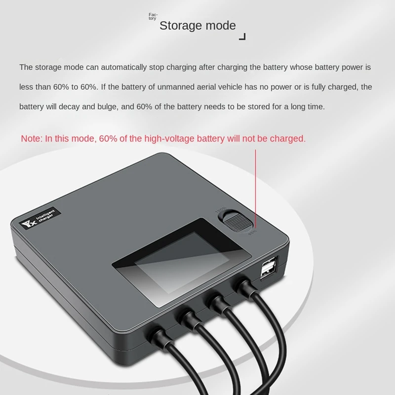 Зарядное устройство с цифровым дисплеем 6-В-1 Для Дрона Mini 3 Pro, Концентратор для зарядки аккумулятора, Быстрое Умное Зарядное устройство с USB Изображение 1