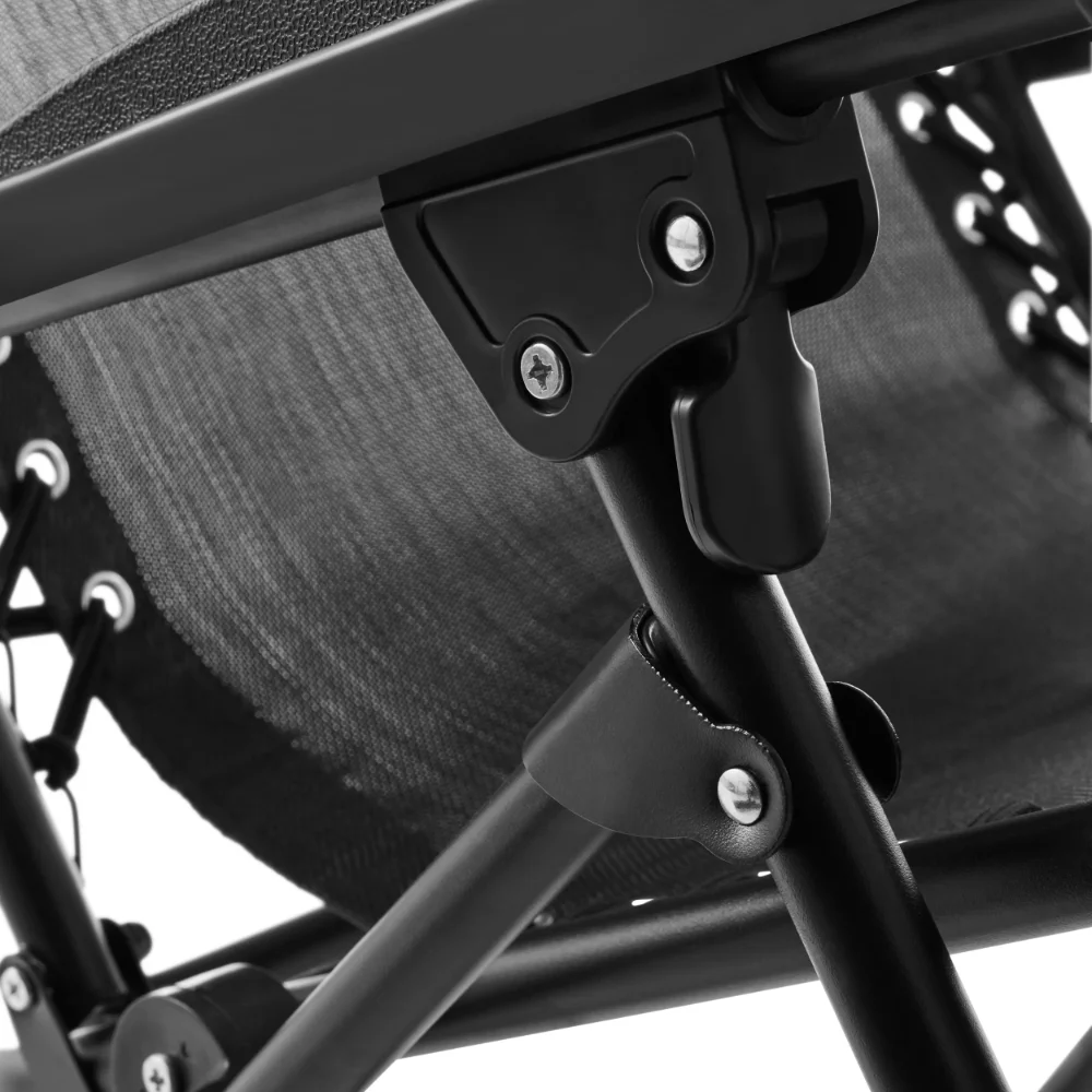 Кресло-шезлонг с нулевой гравитацией, 2 упаковки - Черные пляжные стулья Изображение 1