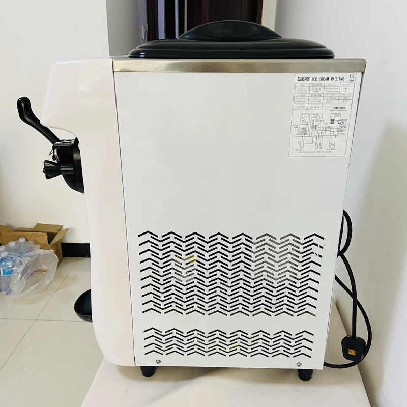Машина для мягкой подачи мороженого Коммерческие Электрические Мороженицы Настольная машина для приготовления мороженого 220 В 110 В Изображение 1