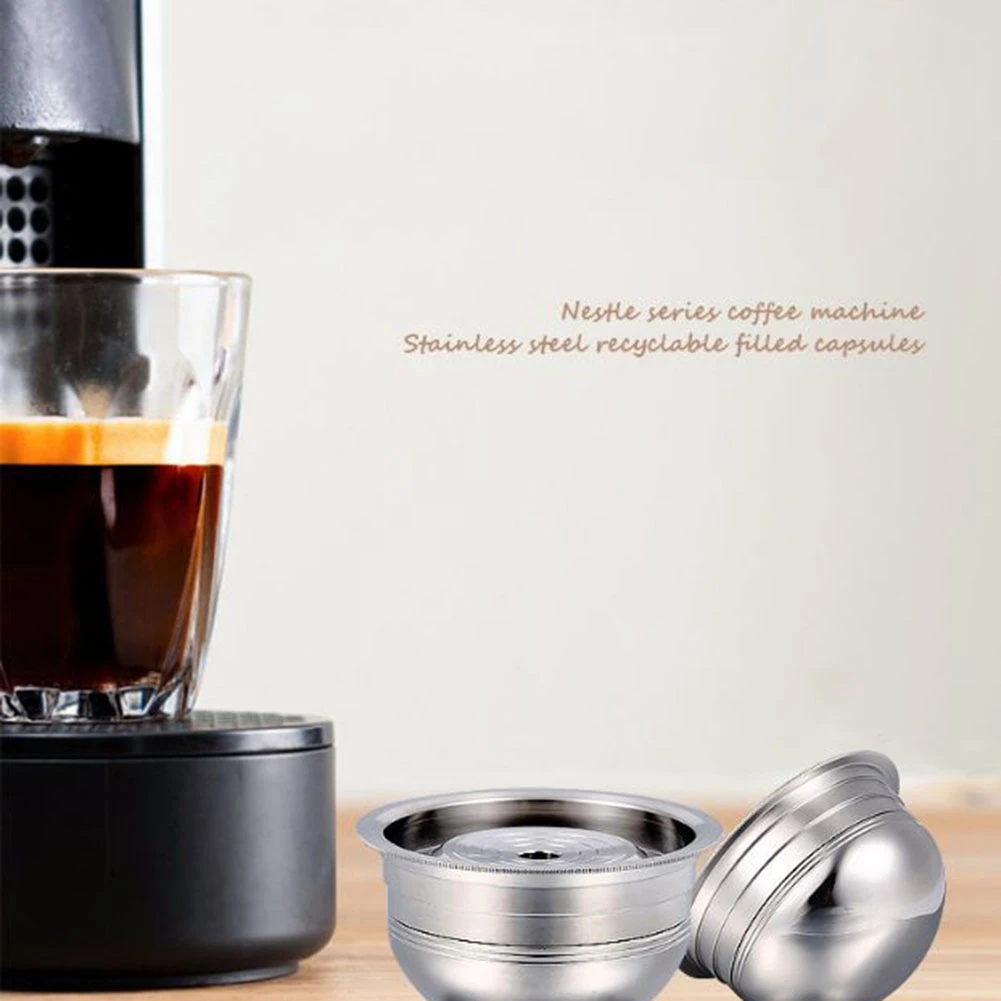 Многоразовый Кофейный Капсулированный Стручок для Nespresso Vertuoline GCA1 и Delonghi ENV135, Фильтры Многоразового использования из нержавеющей Стали, Дозатор B Изображение 1