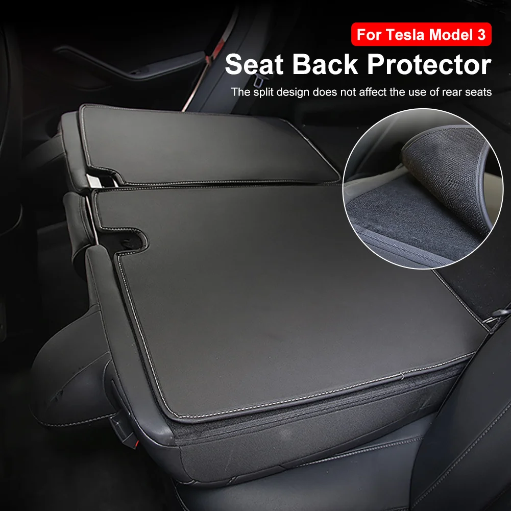 Накладка для багажника автомобиля Против загрязнения Для Tesla Модель 3 Модель Y, Защитная накладка для спинки заднего сиденья, защита от грязи, защитные коврики для спинки Изображение 1