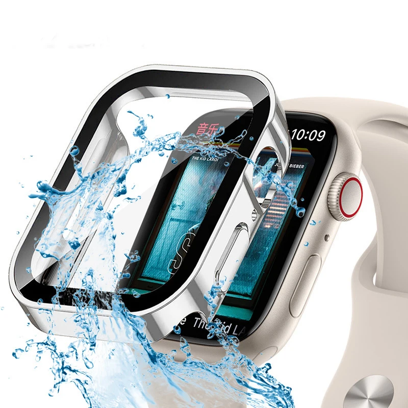 Новый водонепроницаемый чехол для Apple Watch Ultra 49 мм 45 мм 44 мм 41 мм 40 мм Защитный чехол для iwatch 8 7 6 5 4 3 SE watch PC case Изображение 1