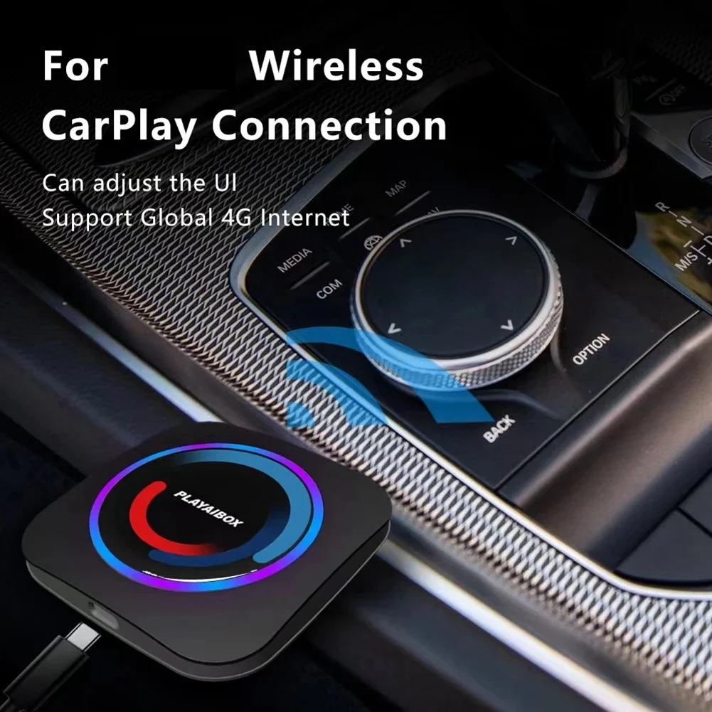 Система Carplay Ai Box Android 10 Встроенный GPS Подключи и играй 4G Lte Двойной Bluetooth для Изображение 1