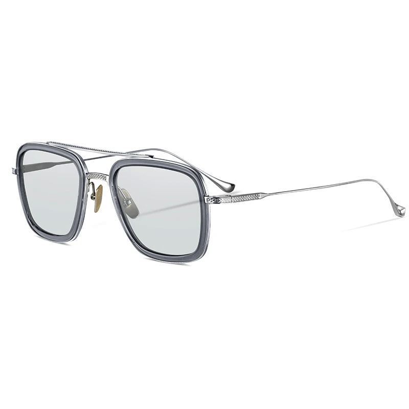 солнцезащитные очки из чистого титана высшего качества мужские квадратные ацетатные очки Pilot Double Bridge Edith fashion woman UV400 Sun Glasses Изображение 1