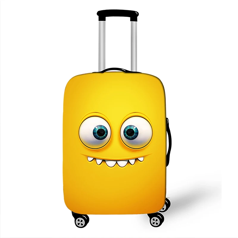 Чехол для чемодана с забавным выражением Лица, Эластичный чехол для багажа, Пылезащитный чехол для багажа Изображение 1