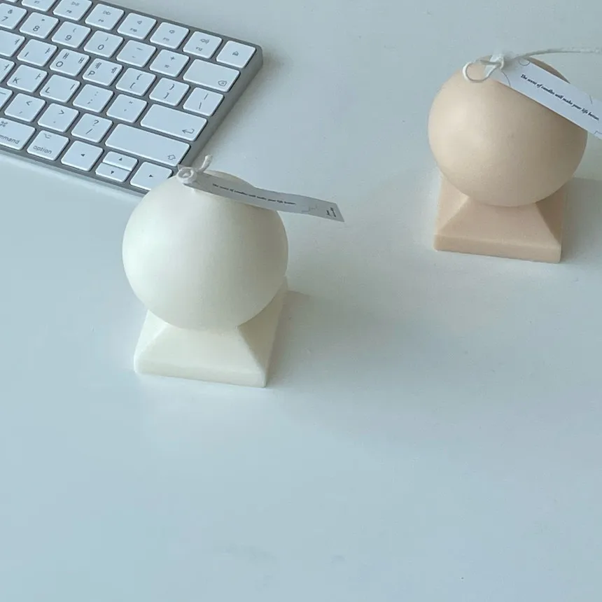 3D Форма шара с Держателем Креативная Форма для Ароматерапевтической Свечи DIY Силиконовая форма Гипс Эпоксидная смола Ins Style Home Decor Изображение 2