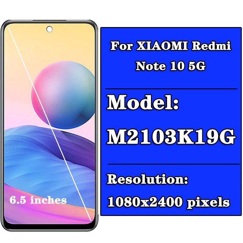 6,5 Оригинал Для Xiaomi Redmi Note 10 5G ЖК-дисплей с сенсорным экраном В Сборе Для Xiaomi Poco M3 Pro 5G Комплект для ремонта ЖК-экрана Лучший Изображение 2