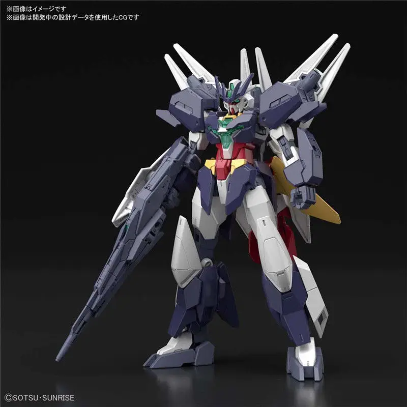 Bandai Gundam Model Kit Аниме Фигурка HGBD: R 1/144 PFF-X7II/U7 Uraven Gundam Подлинная Сборка Gunpla Робот Игрушка в подарок для детей Изображение 2