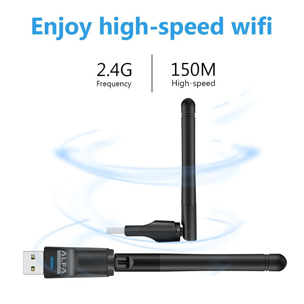 PIXLINK 150 Мбит/с Беспроводная Сетевая карта USB 2,0 WiFi Адаптер Антенна LAN 802.11 B/G/N WiFi Приемник Ключ 7601 Чип UW07 Изображение 2