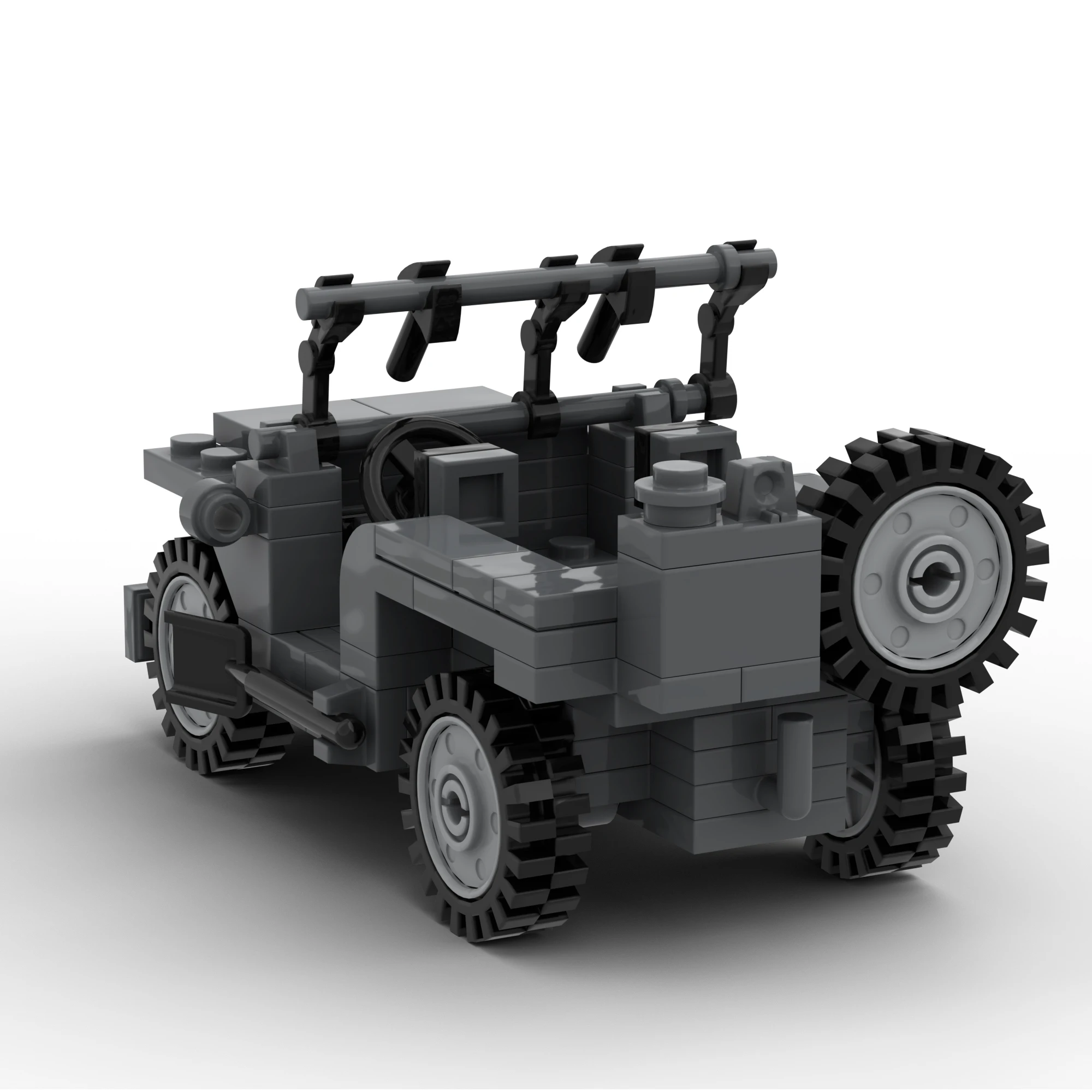 Вторая мировая война Армия США Willys Jeep Сборная модель GP Военная машина Второй мировой войны Игрушечный Строительный блок Кирпичный Подарок Изображение 2