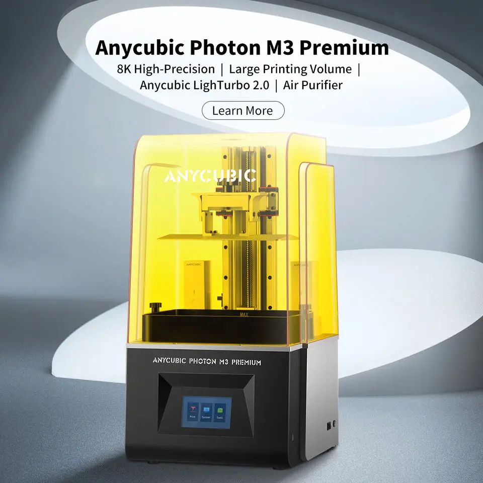 Высокоточный полуавтоматический ЖК-3D-принтер ANYCUBIC M3 Premium 8k 250*123*219 размер печати мм Изображение 2