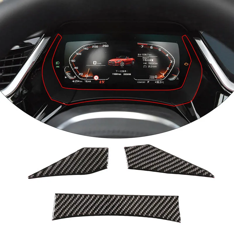 Для BMW Z4 2017-2020 автомобильный стайлинг из мягкого углеродного волокна, украшение приборной панели, наклейка, аксессуары для модификации интерьера автомобиля Изображение 2