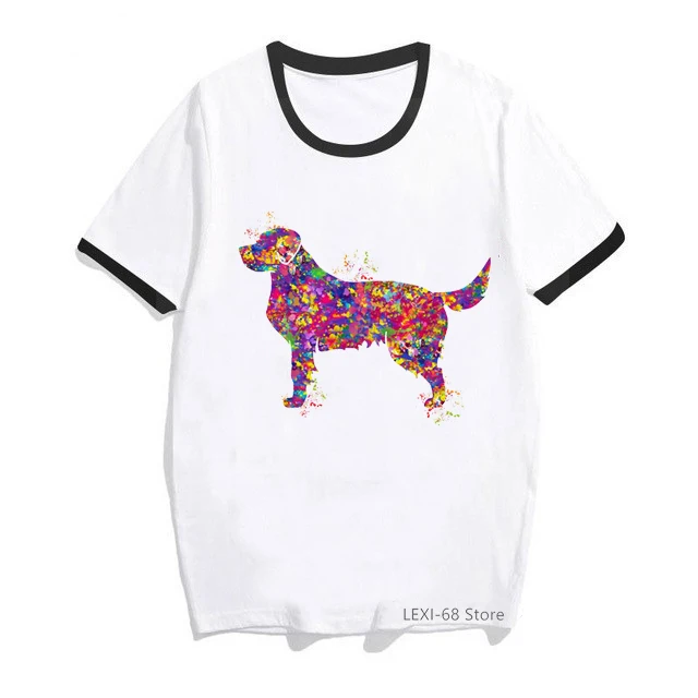 Женская футболка с акварельным принтом животных Чихуахуа, футболка с забавной собачьей любовью, летняя модная женская футболка, уличная одежда, топы Изображение 2