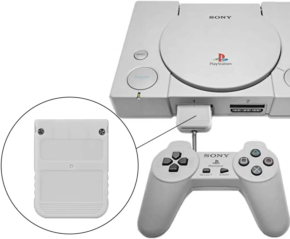 Карта памяти PS1 1 МБ Высокоскоростная игровая карта памяти для Sony Playstion 1 Карта памяти PS1 Изображение 2
