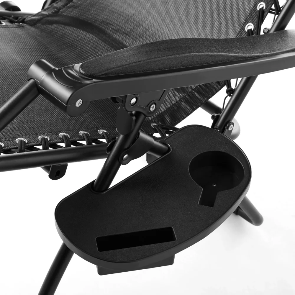 Кресло-шезлонг с нулевой гравитацией, 2 упаковки - Черные пляжные стулья Изображение 2