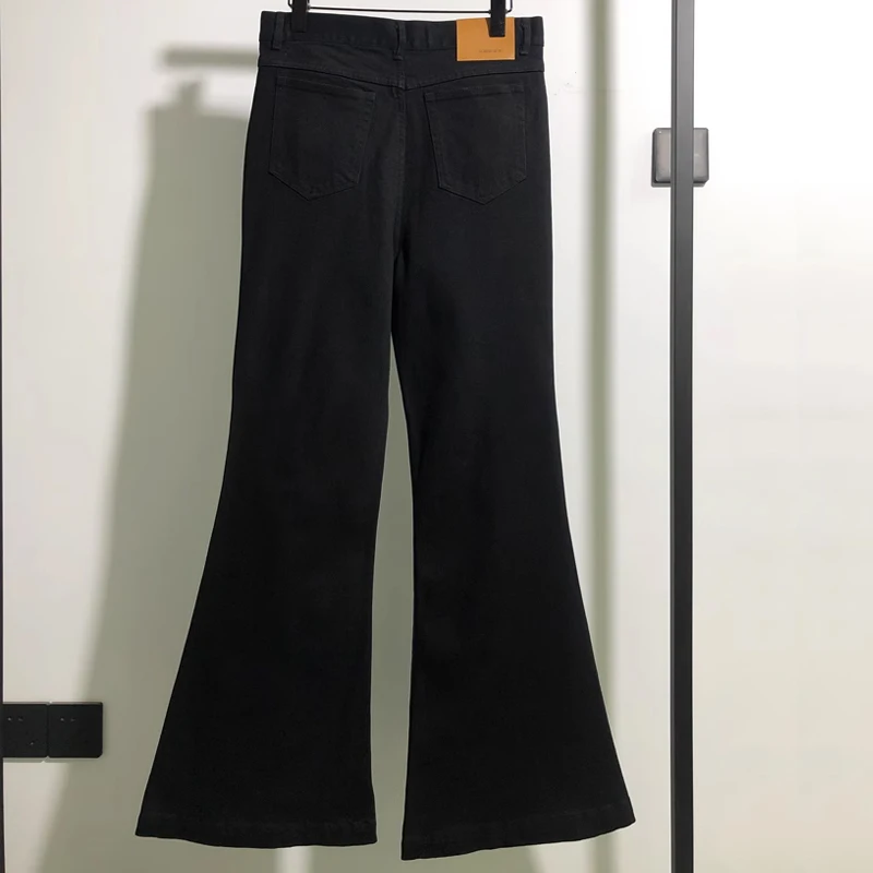 Модные мужские повседневные брюки Rick из стираного денима, расклешенные брюки для мужчин, на молнии, во всю длину, RO, мужская одежда Изображение 2