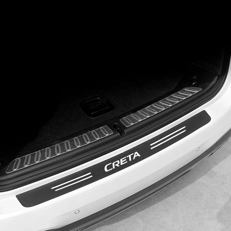 Наклейка на Порог двери автомобиля из углеродного волокна с защитой от царапин, Защитная лента для багажника автомобиля Hyundai creta ix25 2020 2019 2018 2017 Изображение 2