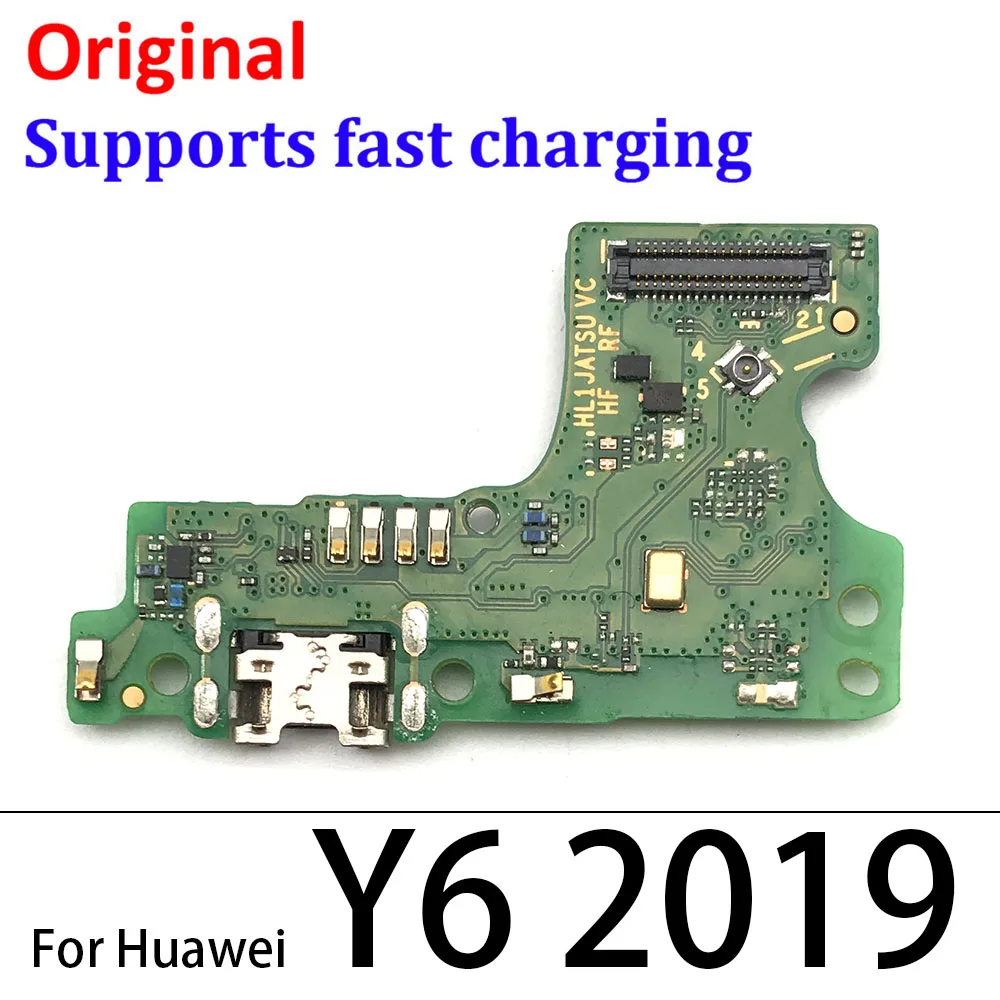 Оригинальный USB Порт Для Зарядки, Соединительная Плата, Гибкий Кабель Для Huawei Y5 Y6 Y7 Y9 Prime 2017 2018 2019 Y6s Y6P Y7P Y8P Y8s Y9s Y7A Изображение 2