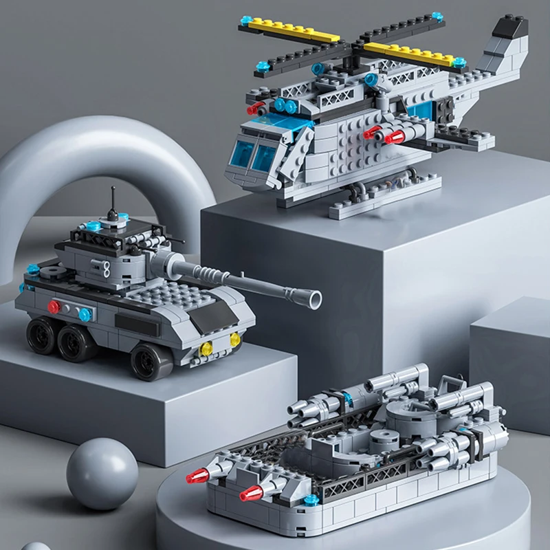 Совместимость с Lego 1560 шт. Военный Корабль строительные блоки Самолет Крейсер Самолет Грузовик Лодка Набор кирпичей игрушки подарок для детей Изображение 2